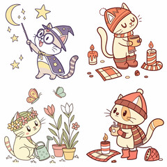 High-Quality cats Illustrations in Various Styles – SVG Bundle