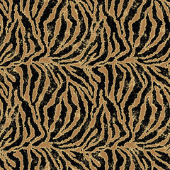 Abstract tiger skin texture wallpaper grunge vector seamless pattern for fabric shirt cloth pillow carpet wrapping 