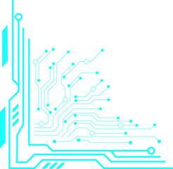 Futuristic Technology Line Corner