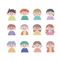 色々な人のアイコンセット【子ども】