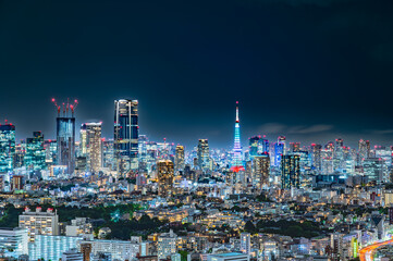 日本の東京の夜景