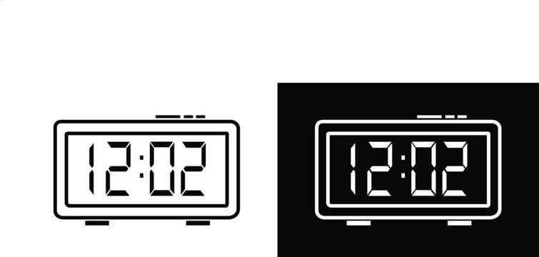 clock weker digital ilustration vektor