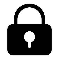 lock padlock black glyph icon