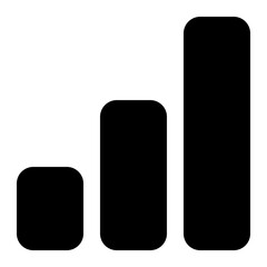 signal bar network black glyph icon