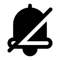 silent notification black glyph icon