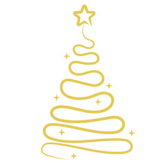 Christmas Tree Line Drawn