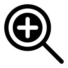 Obraz premium zoom in black glyph icon