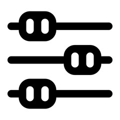 adjustment setting slider black glyph icon