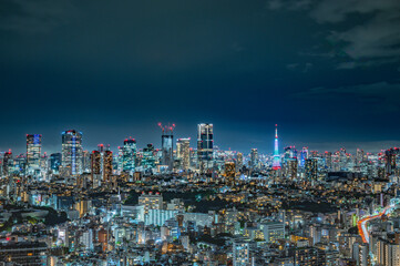 日本の東京の夜景