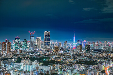 日本の東京の夜景
