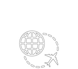 Airplane vector icon set in black and blue colors. Plane icons set in flat filled style. Transportation and travel symbol.