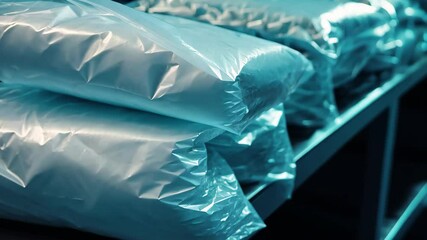 Bags of fentanyl discovered during drug trafficking investigation in an industrial setting, Fentanyl Bags Dangerous Drug Moving Shot
