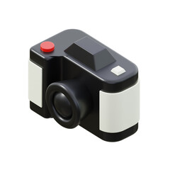 red blue and black Video camera 3d icon illustration