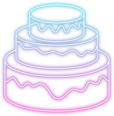 Neon Birthday Cake