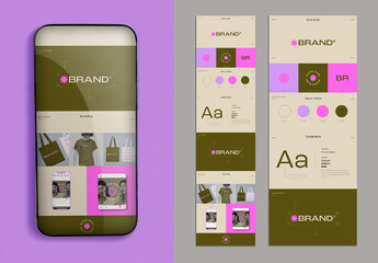 Pink & Green Digital Brand Guidelines Sheet