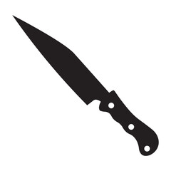 Knife icon vector. Hunting knife illustration sign. Military knife communication symbol. Cold weapon web icon set.