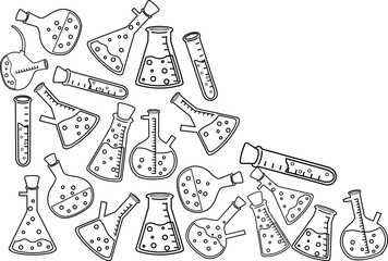 Sience Tube Outline Corner Pattern