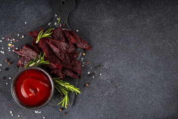 Dried meat snack, jerky meat