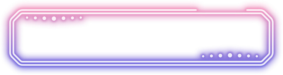 Neon Gradient Rectangle Frame Sign