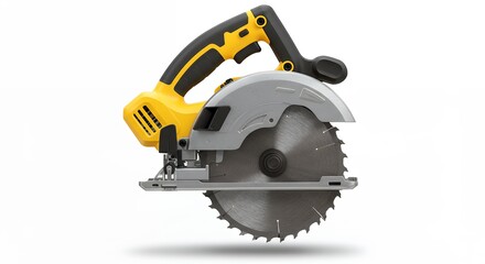 Cordless circular saw with gray and yellow color combination