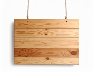  Cartel de madera en blanco de forma rectangular. El cartel está compuesto por listones de madera.