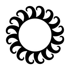 Sunshine icon vector. Rays of the sun illustration sign. Solar corona symbol. Sun web icon. Shine symbol design for web and app.
