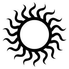 Sunshine icon vector. Rays of the sun illustration sign. Solar corona symbol. Sun web icon. Shine symbol design for web and app.