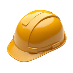 Yellow helmet construction equipment safety maintenance protection 3d icon mockup illustration