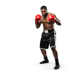 Pro Boxer in Red Gloves - Heavyweight Power