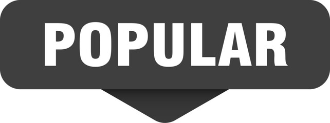 popular sticker. popular sign on transparent background