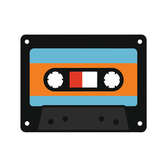 Obraz premium Classic cassette tape graphic illustration for vintage music retro audio lovers artwork