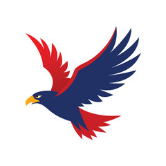 Fototapeta premium Eagle in flight symbol with wings spread for freedom patriotic and power themed designs