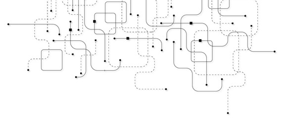 Technology abstract background with circuit board texture. Creative idea AI banner. Internet technology. Tech concept for poster, header, web banner, website, presentation.