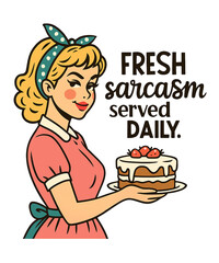 Sarcastic Retro Housewife 