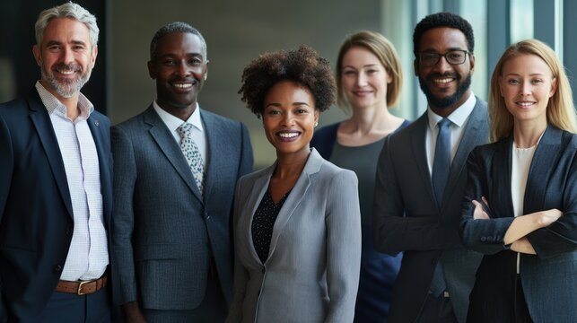 Diverse business team posing - Powered by Adobe