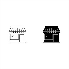 Store icon set vector for web, computer and mobile app