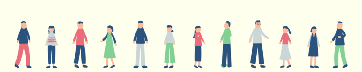 使いやすい人々のイラストセット