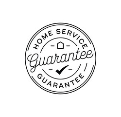 Home Service Guarantee Badge Circle Stamp