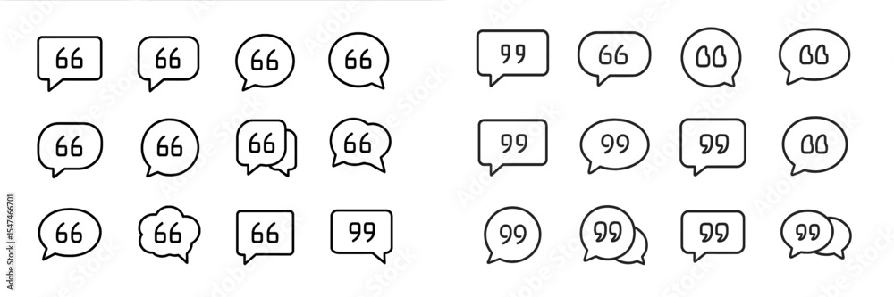 Fototapete Speech bubbles displaying numbers arranged in a grid pattern for graphic design or illustration use