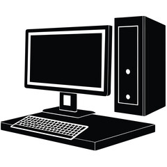 Fototapeta premium high-end-desktop-computer-with-dual-monitors--.eps