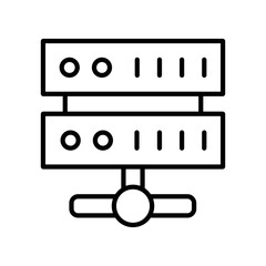 Obraz premium Data Server Rack with Cloud Storage System Icon vecto