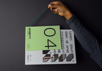 Magazine Mockup with Model