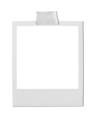 Naklejka na ściany i meble Vintage Polaroid, instant photo frame isolated in transparent PNG, frame - isolated design element