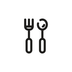 Spoon And Fork icon vector. Linear style sign for mobile concept and web design. Spoon And Fork symbol illustration. Pixel vector graphics - Vector.	
