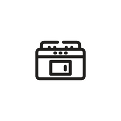 Stove icon vector. Linear style sign for mobile concept and web design. Stove symbol illustration. Pixel vector graphics - Vector.	