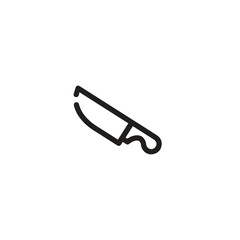 Knife icon vector. Linear style sign for mobile concept and web design. Knife symbol illustration. Pixel vector graphics - Vector.	
