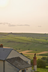 Sancerre, France. Vineyards at Sunset Viewed from a Hilltop. June 8, 2025.
