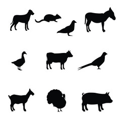farm animals collection vector