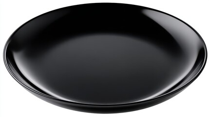 Stunning photo of simple black plate isolated on transparent or white background. A high resolution PNG image of Simple black plate.