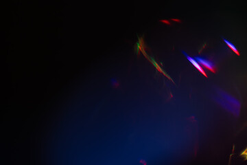 Soft rainbow light flares background or overlay